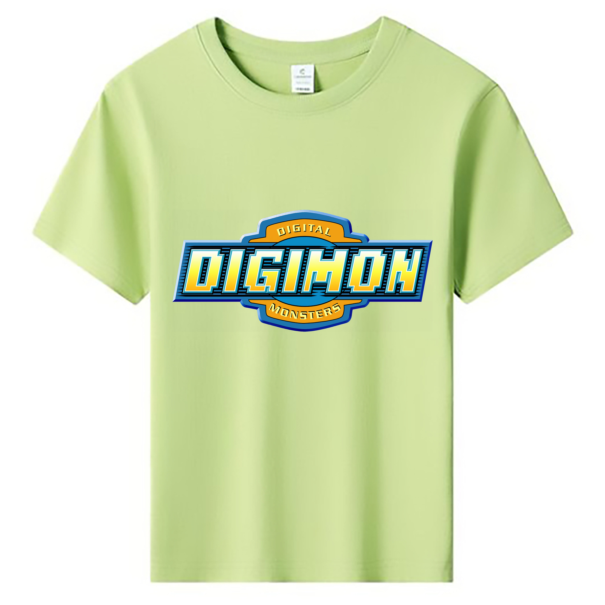 （画像用） Digimon デジタルモンスター/デジモン 綿100％キッズTシャツ（フロントプリント）